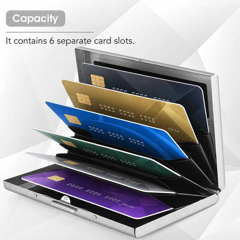 💳 Stainless Steel RFID-Blocking Card Holder