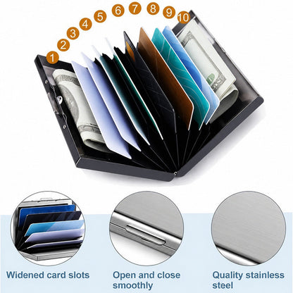 💳 Stainless Steel RFID-Blocking Card Holder