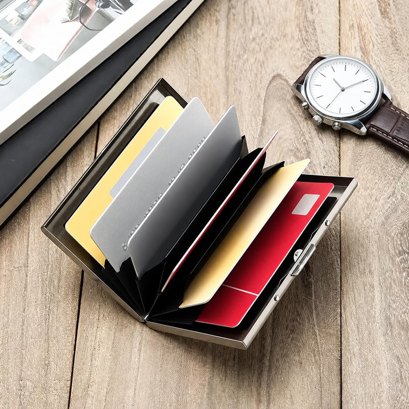 💳 Stainless Steel RFID-Blocking Card Holder