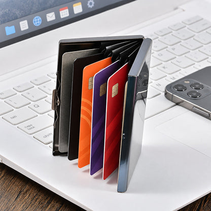💳 Stainless Steel RFID-Blocking Card Holder