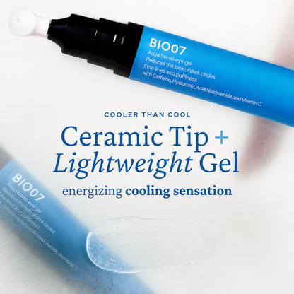 Cooling Eye Gel with Ceramic Tip | Caffeine, Niacinamide & Hyaluronic Acid Depuff Under Eye Treatment