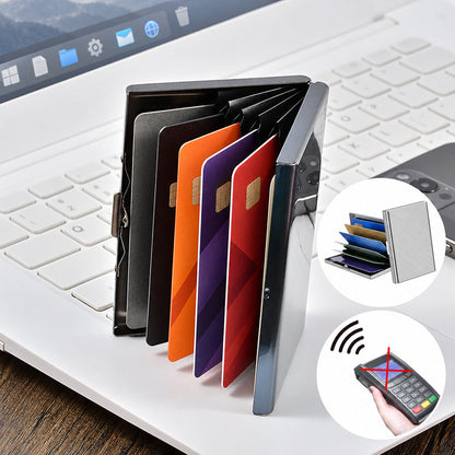 💳 Stainless Steel RFID-Blocking Card Holder
