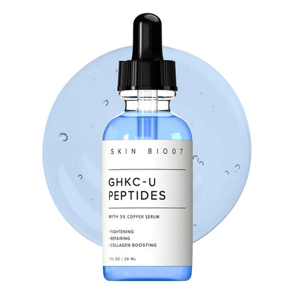 3%GHK-Cu Copper Peptides Firming Serum with 1.5% Hyaluronic Acid | Gentle Anti-Aging Collagen Serum for Sensitive Skin