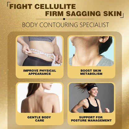 15-Day Visible Firming Gold Gel | Cryo Thermo Anti-Cellulite Body Sculpting Gel | Tighten Loose Skin, Smooth Bumps & Reduce Puffiness for Belly, Thighs & Arms | Unisex 200g
