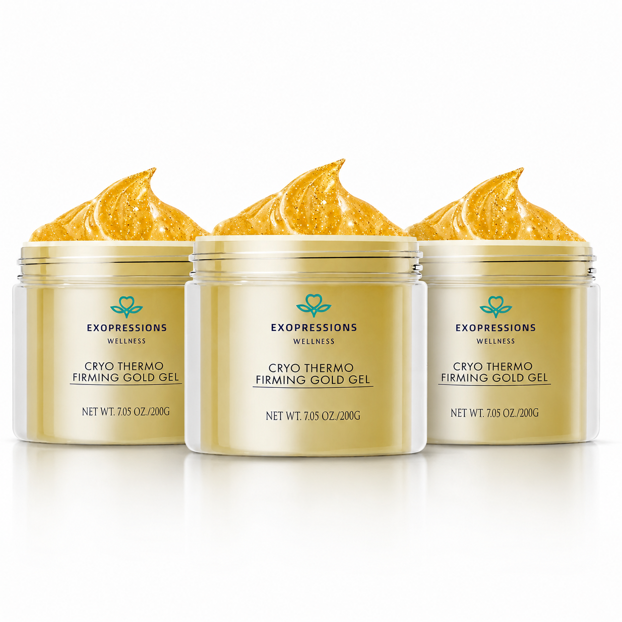 15-Day Visible Firming Gold Gel | Cryo Thermo Anti-Cellulite Body Sculpting Gel | Tighten Loose Skin, Smooth Bumps & Reduce Puffiness for Belly, Thighs & Arms | Unisex 200g