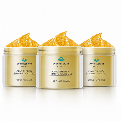 15-Day Visible Firming Gold Gel | Cryo Thermo Anti-Cellulite Body Sculpting Gel | Tighten Loose Skin, Smooth Bumps & Reduce Puffiness for Belly, Thighs & Arms | Unisex 200g