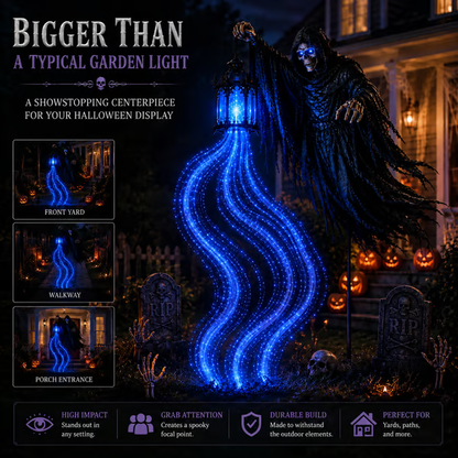 🔥Today 50% OFF🎁💀 Halloween Soul Harvester Animated Graveyard Light – Bring Your Yard to Life 🎃👻